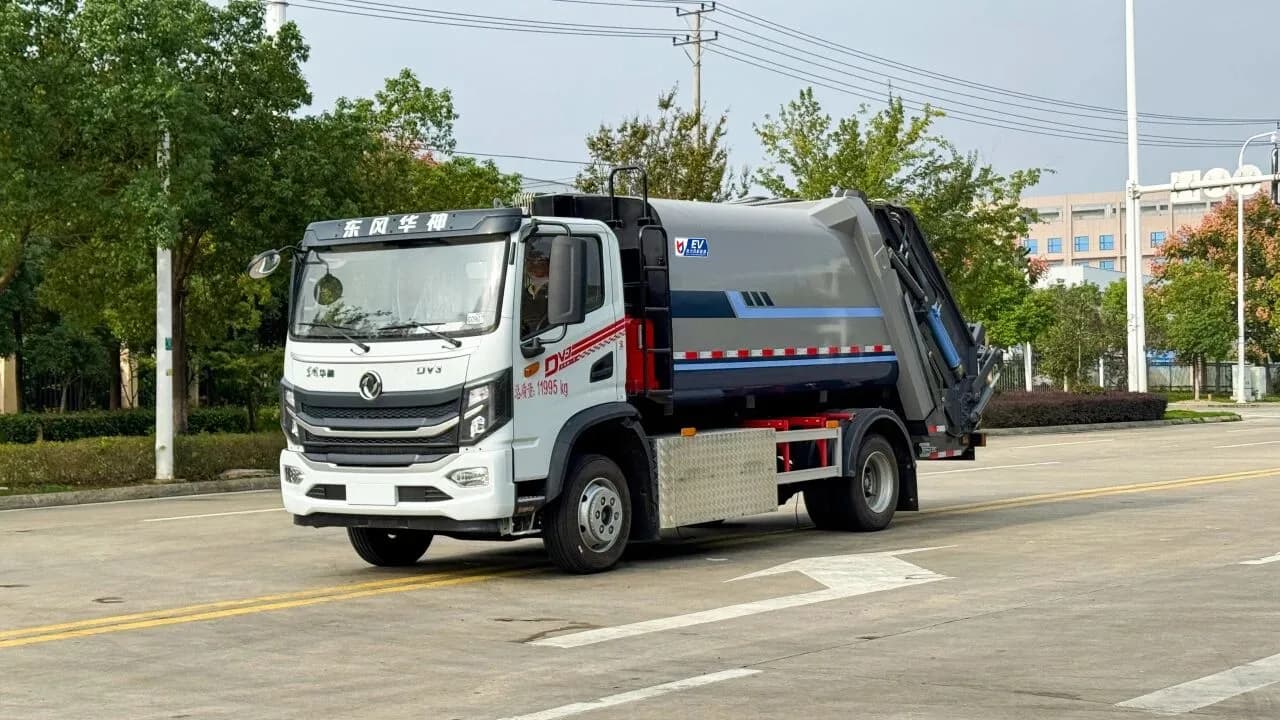 10 m³ Kailifeng–Dongfeng Huasheng DV3 All-Electric Compactor Garbage Truck